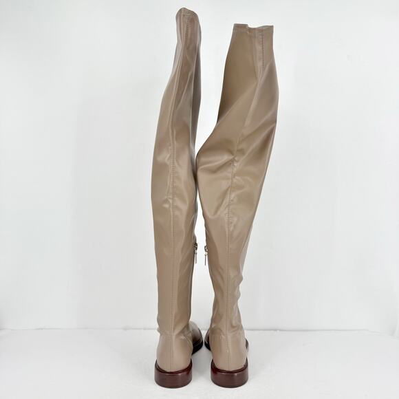 Schutz Womens Kaolin Over The Knee Flat Boots US 8 B EU 38.5 Beige NWOB - Picture 9 of 11
